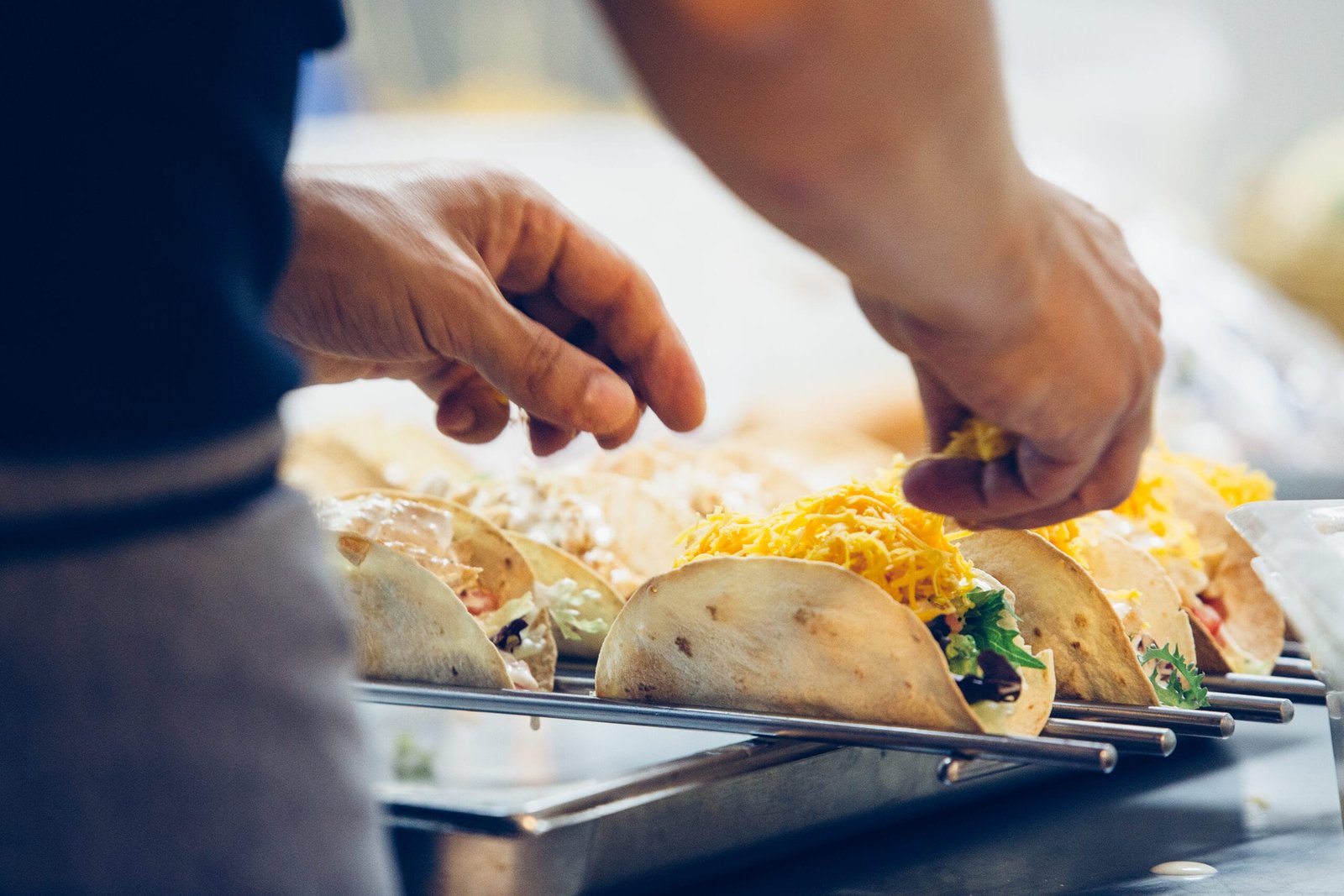 Mexican catering trays from Los Potrillos Restaurant in Philadelphia